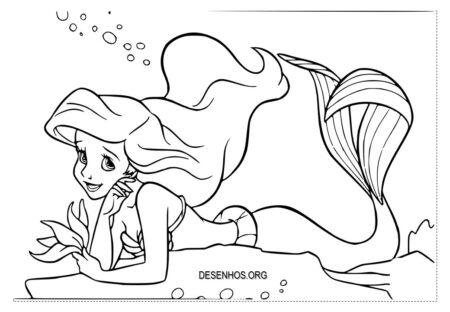 desenho-para-colorir-ariel