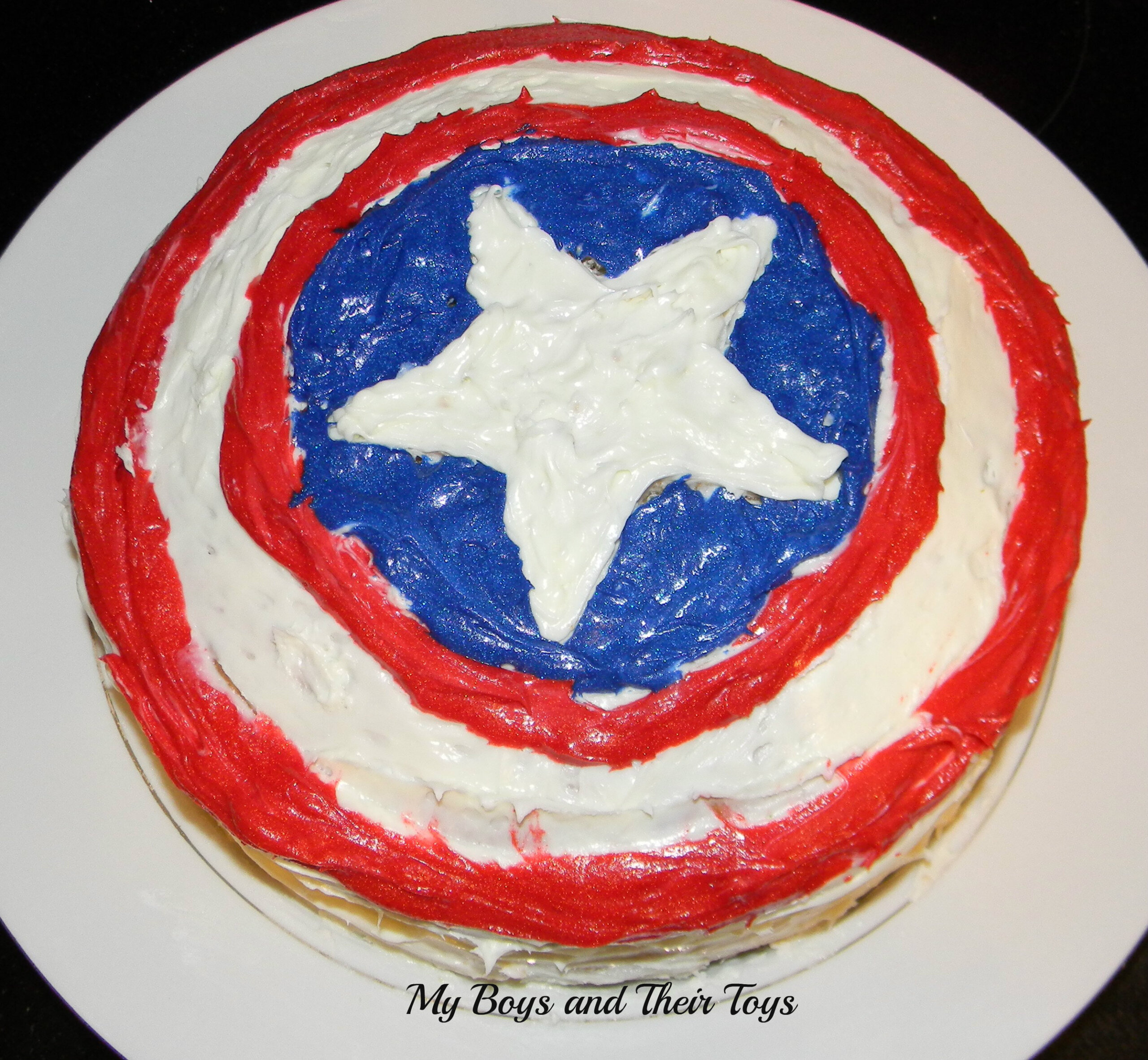 Captain America Decorated Cake