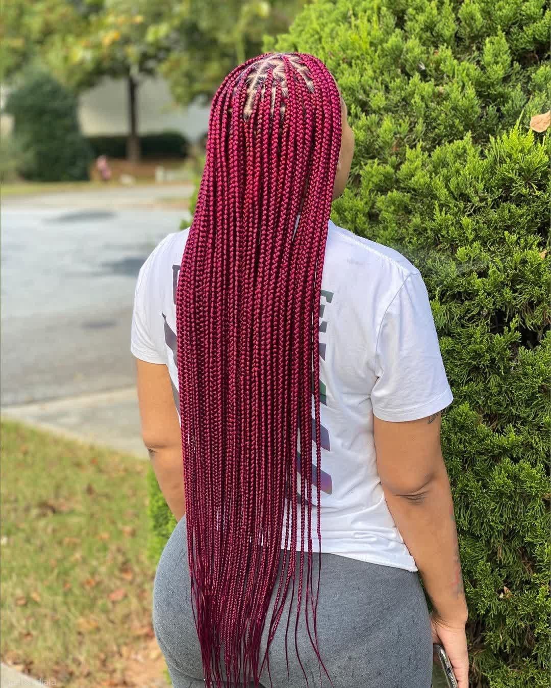 Box Braids Red