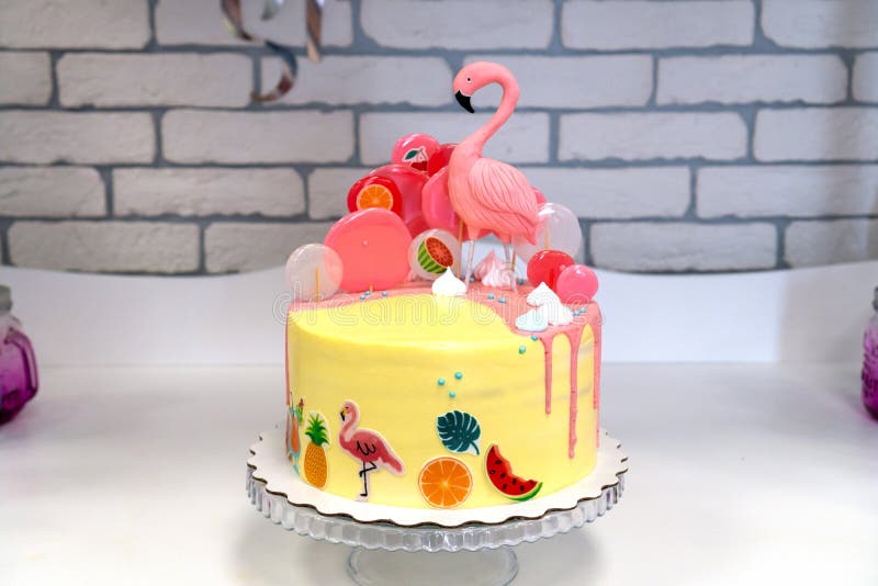 Flamingo Decorated Cake