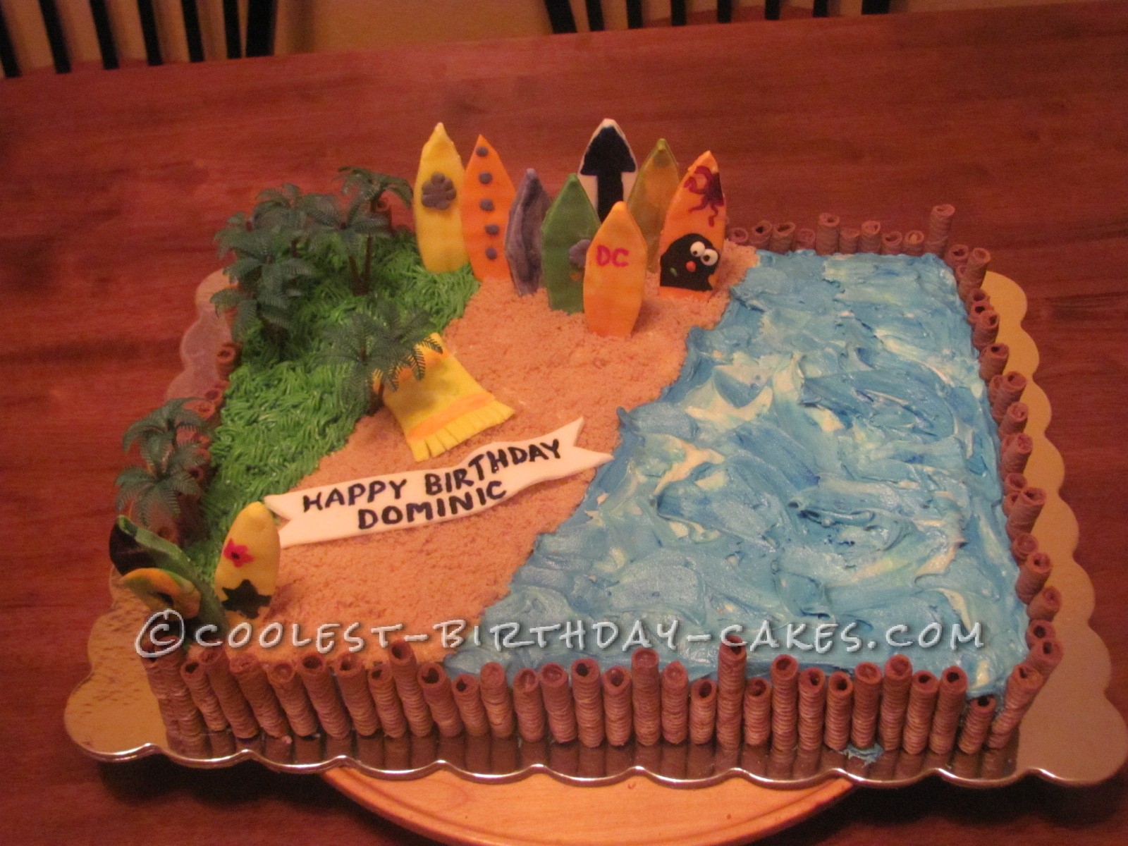 Decorated Surf Cake