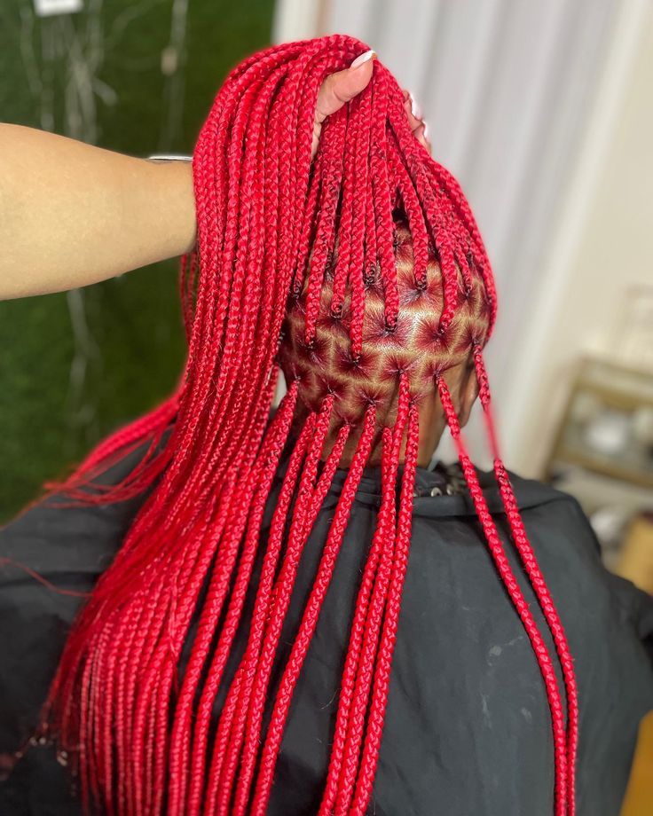 Box Braids Red