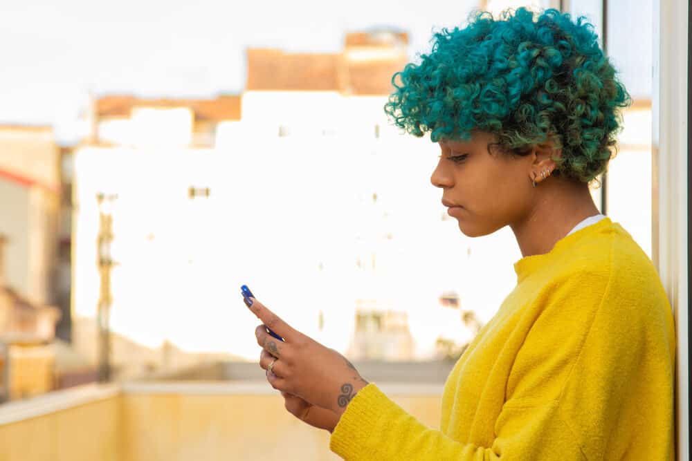 Blue Curly Hair