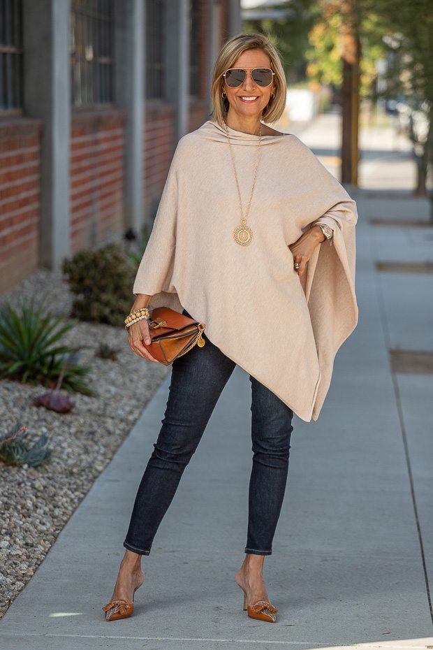 Fashion Look with Poncho