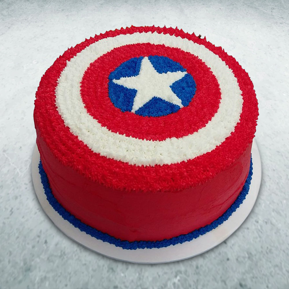 Captain America Decorated Cake