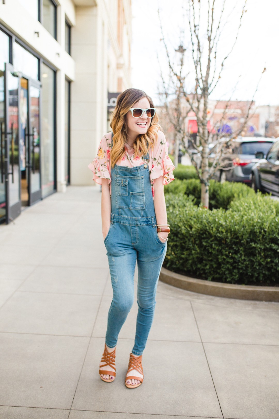 Fashion Look with denim overalls