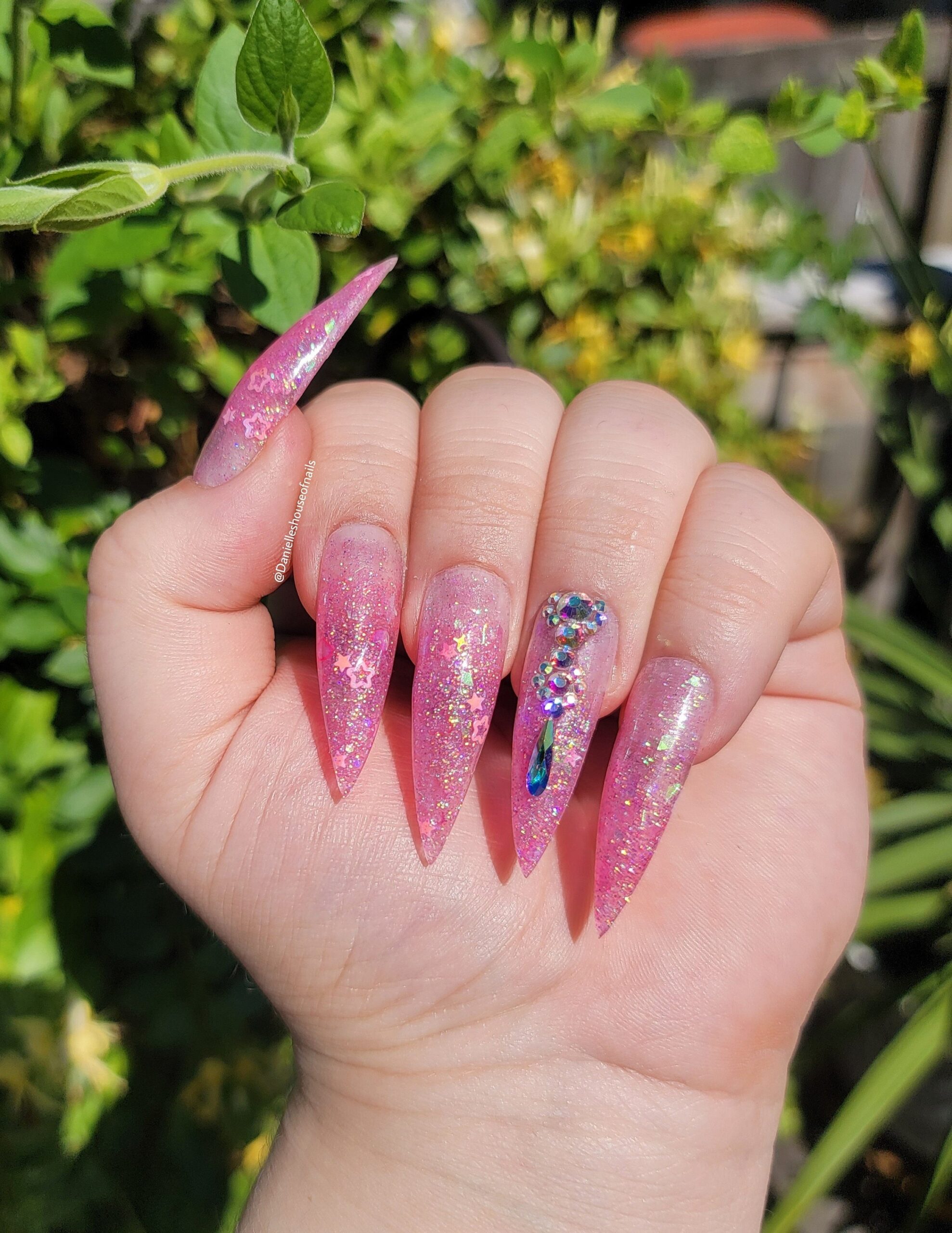 Decorated Stiletto Nails