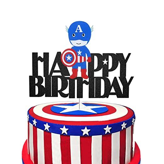 Captain America Decorated Cake