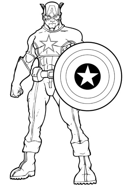 desenho-para-colorir-capitao-america