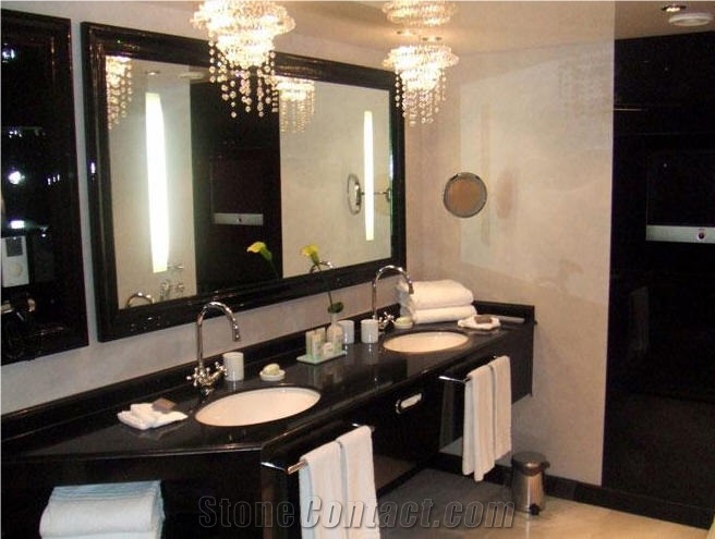 Bathroom Decoration with Black Granite