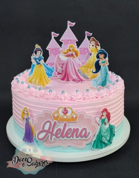 Bolo Decorado Princesas Da Disney