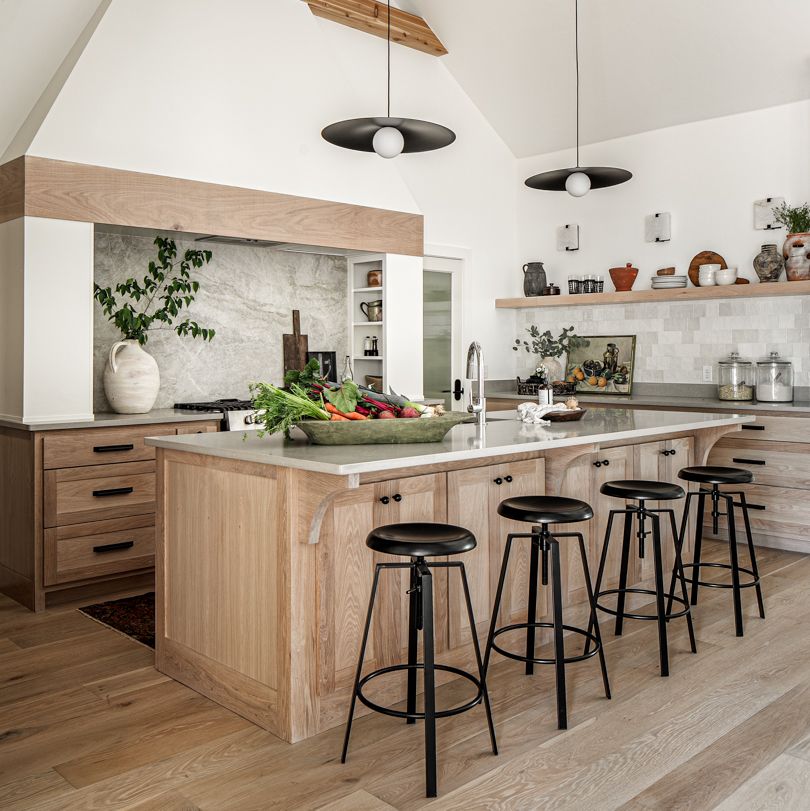 White Kitchen with Wood