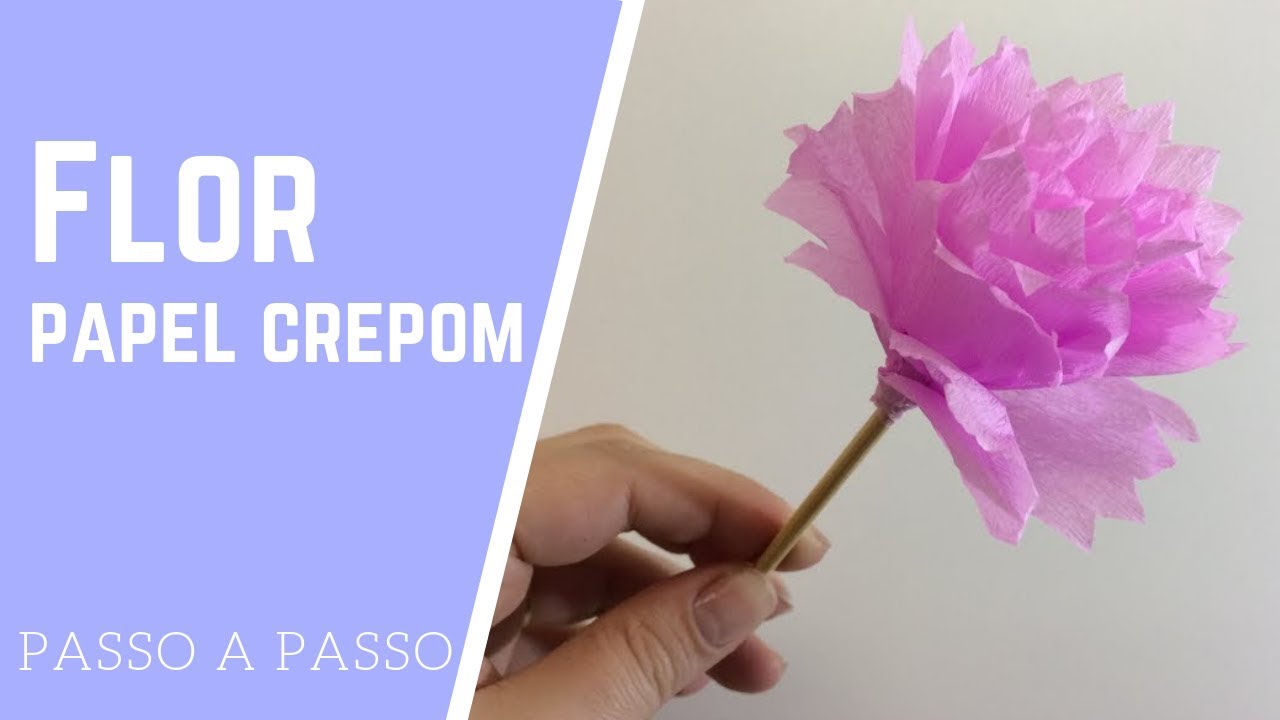 Flor De Lapis Com Papel Crepom Passo A Passo Para Criancas