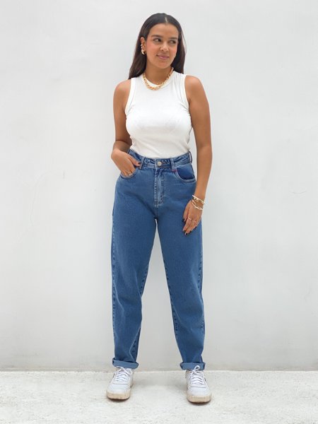 Look Calca Mom Jeans