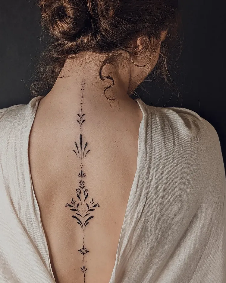 Female tattoo on the back