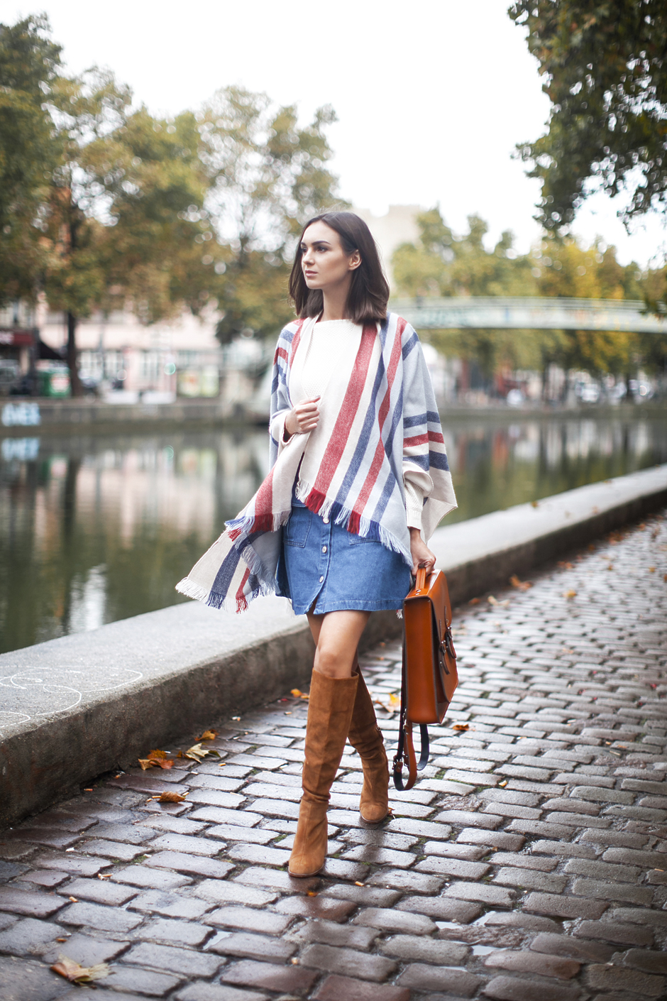 Fashion Look with Poncho