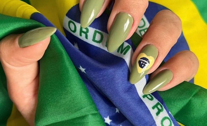 35 Ideias De Unhas Decoradas Brasil Verde Azul E Amarelo