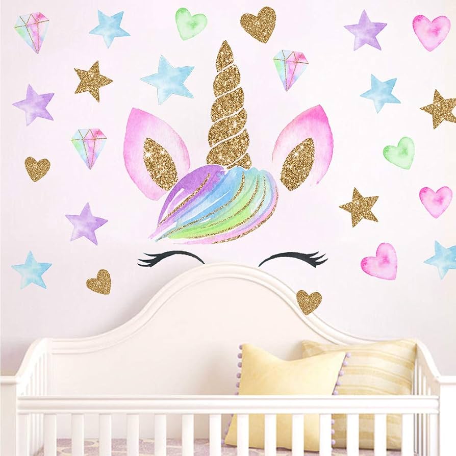 unicorn themed baby room