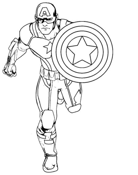 desenho-para-colorir-capitao-america