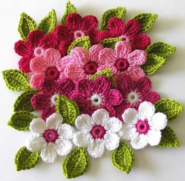 Flores De Croche Para Aplicacao