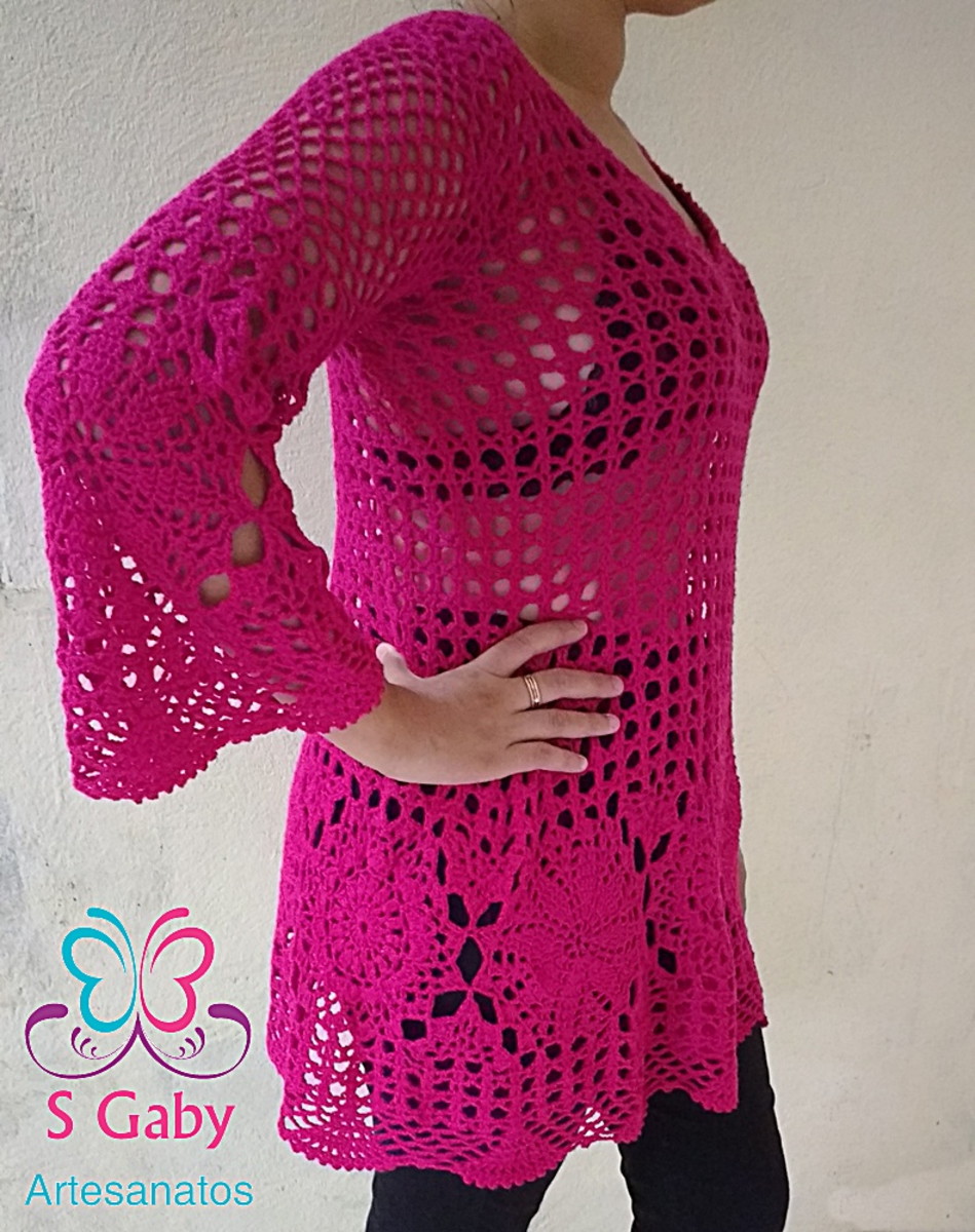 blusa-de-croche-manga-longa