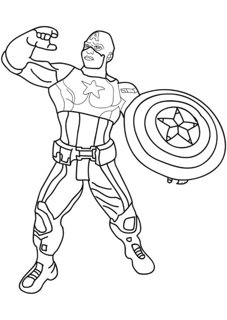 desenho-para-colorir-capitao-america