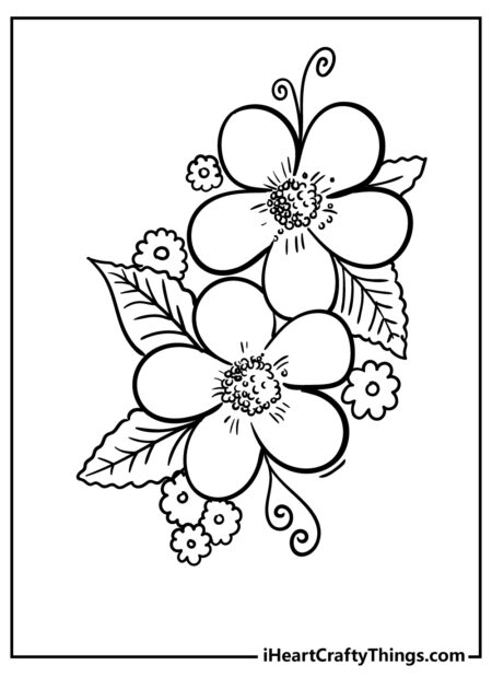 desenho-para-colorir-flores