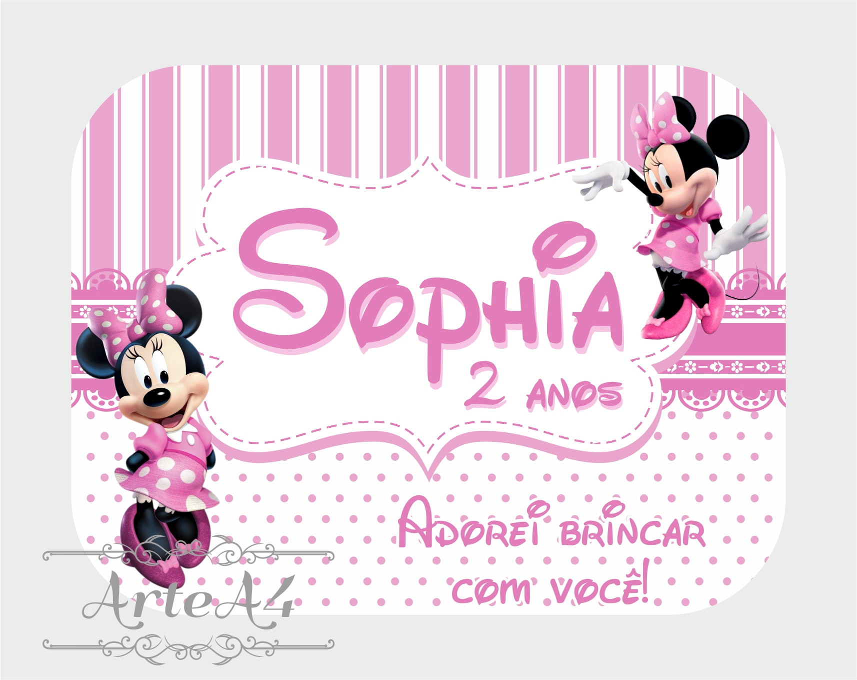 site:elo7.com.br Lembrancinha Minnie Rosa