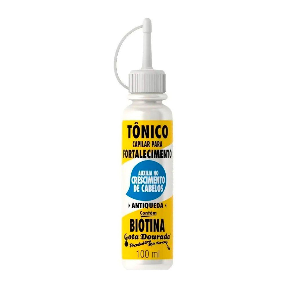 Tônico Capilar Gota Dourada Fortalecimento de Cabelos Biotina 100ml