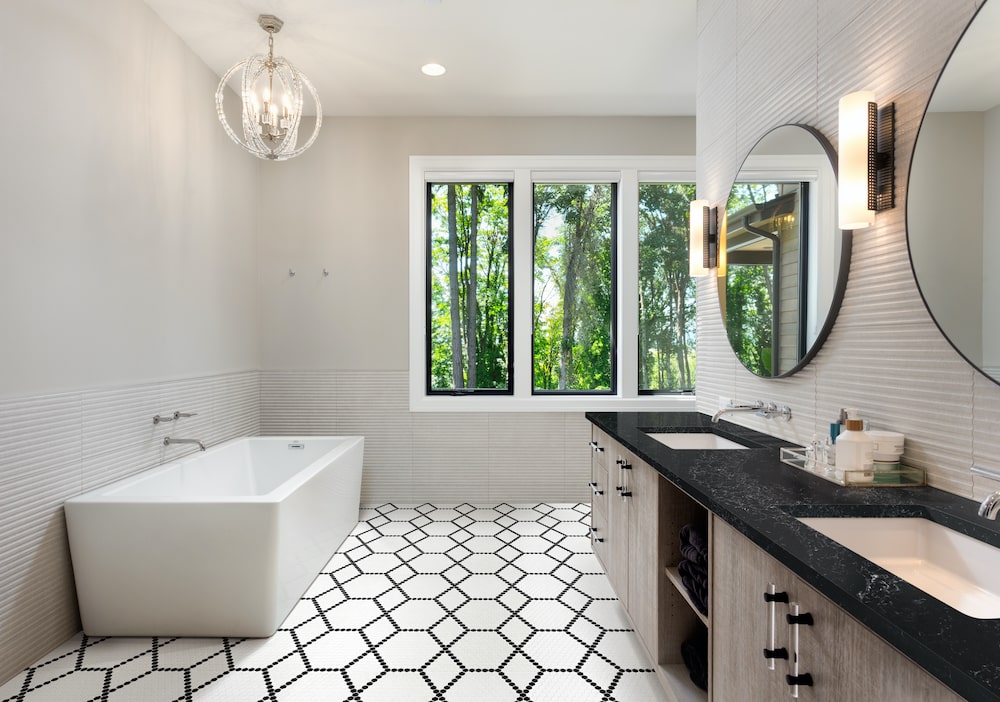 Bathroom Decoration with Black Granite