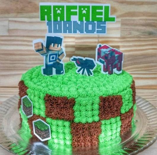 Bolo Decorado Minecraft