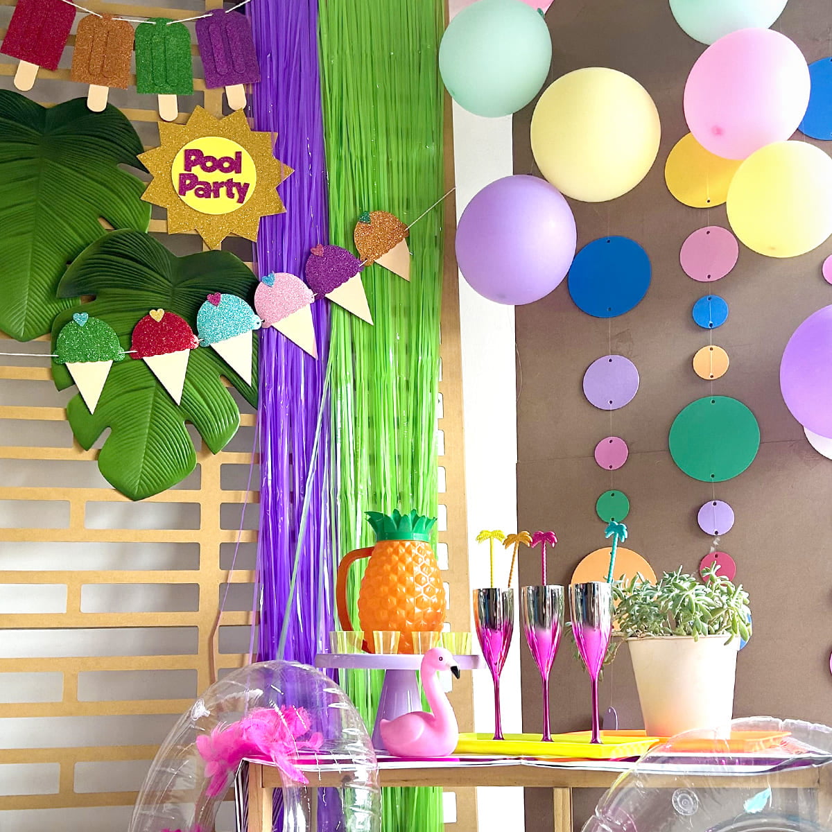 Decoração para Pool Party