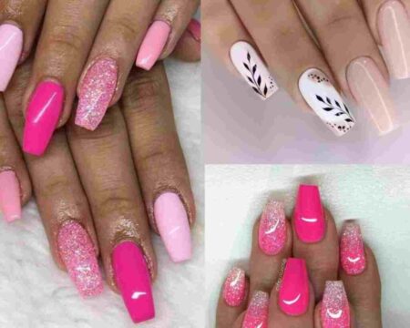 ideias-lindas-de-unha-em-gel-decorada-rosa