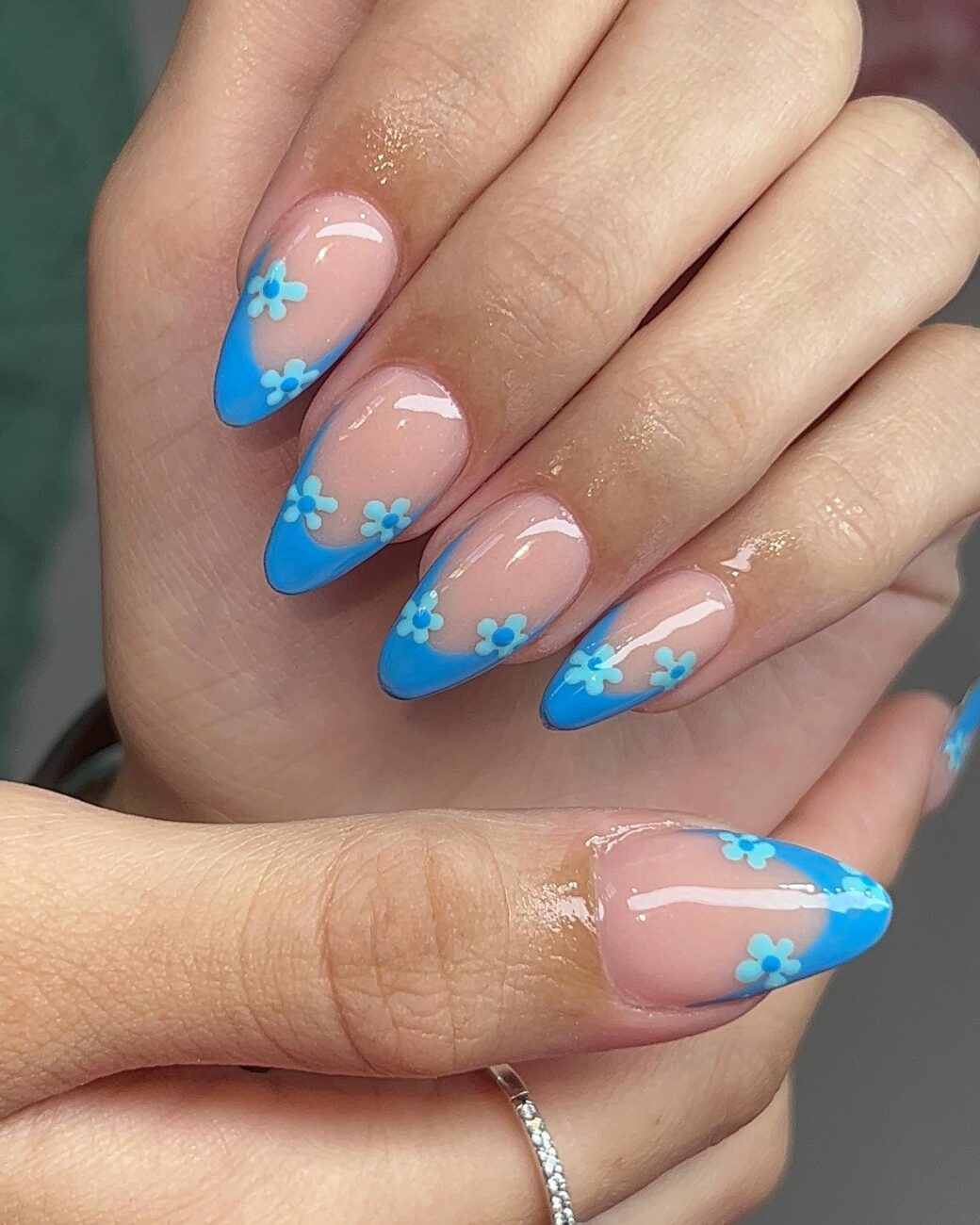 Turquoise Blue Nail Art