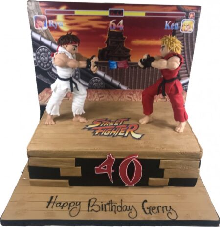 Street Fighter Decorated Cake