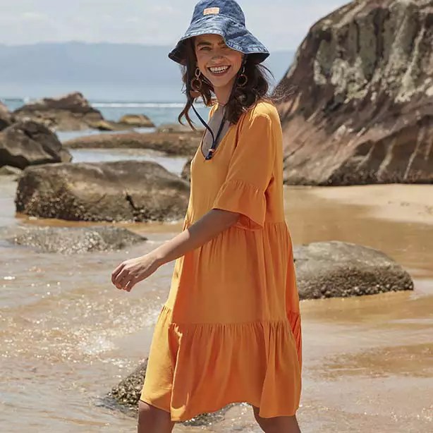 look praia feminino simples