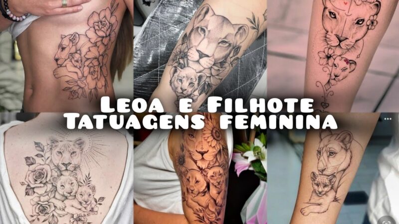 tatuagem feminina leoa