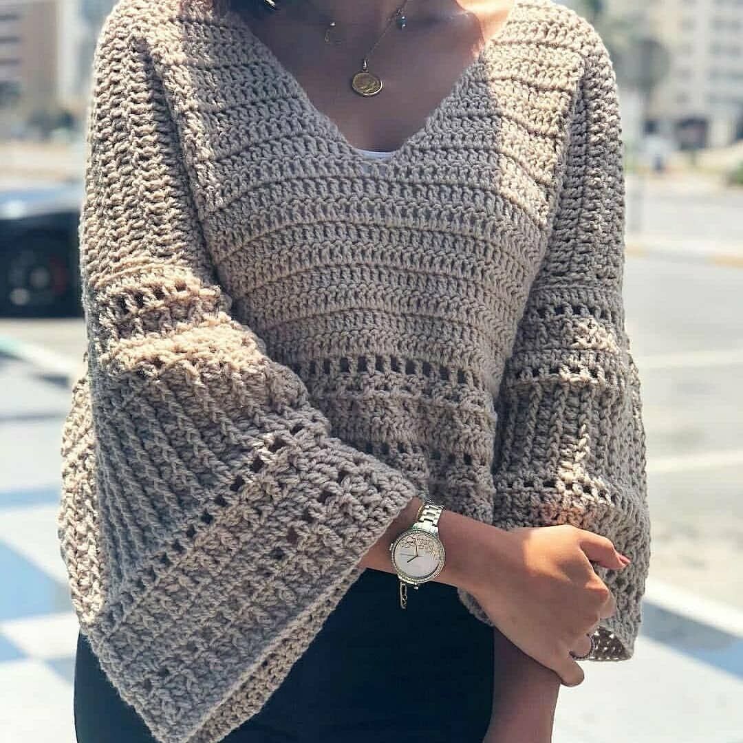 blusa-de-croche-manga-longa