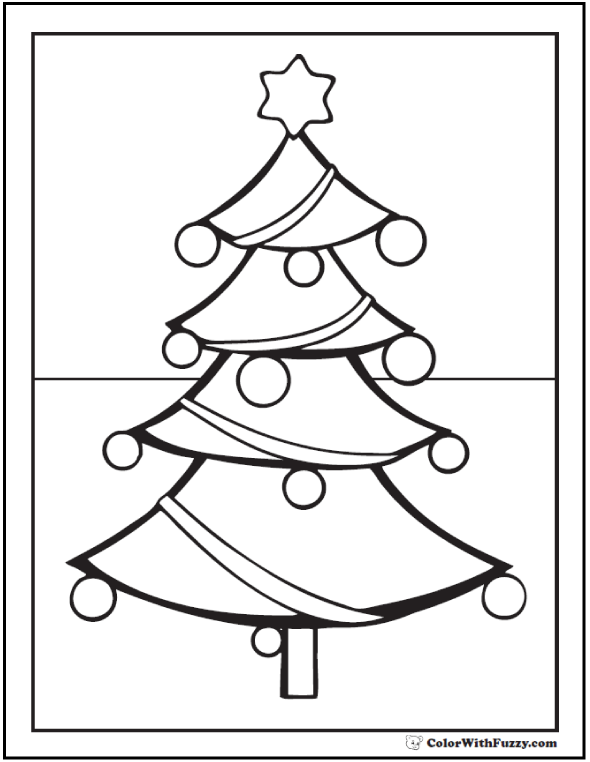 Christmas Tree to Color