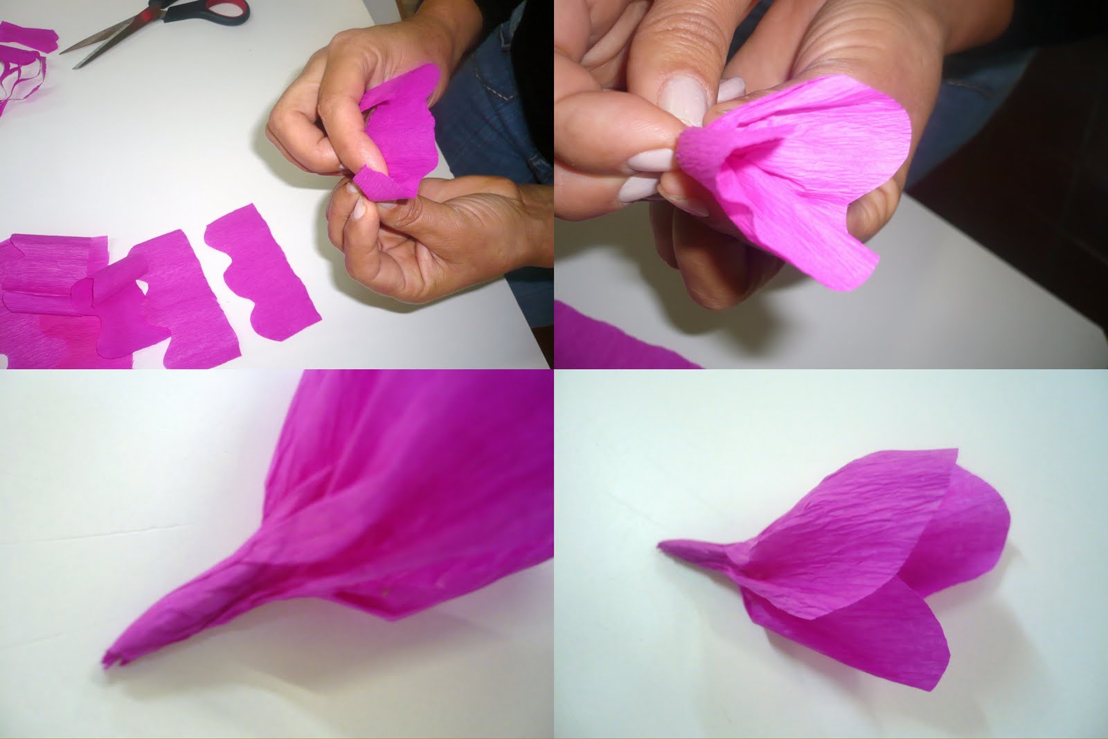 Flor De Lapis Com Papel Crepom Passo A Passo Para Criancas