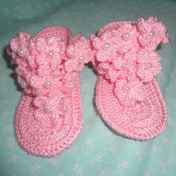 Sandalinha De Croche Para Bebe