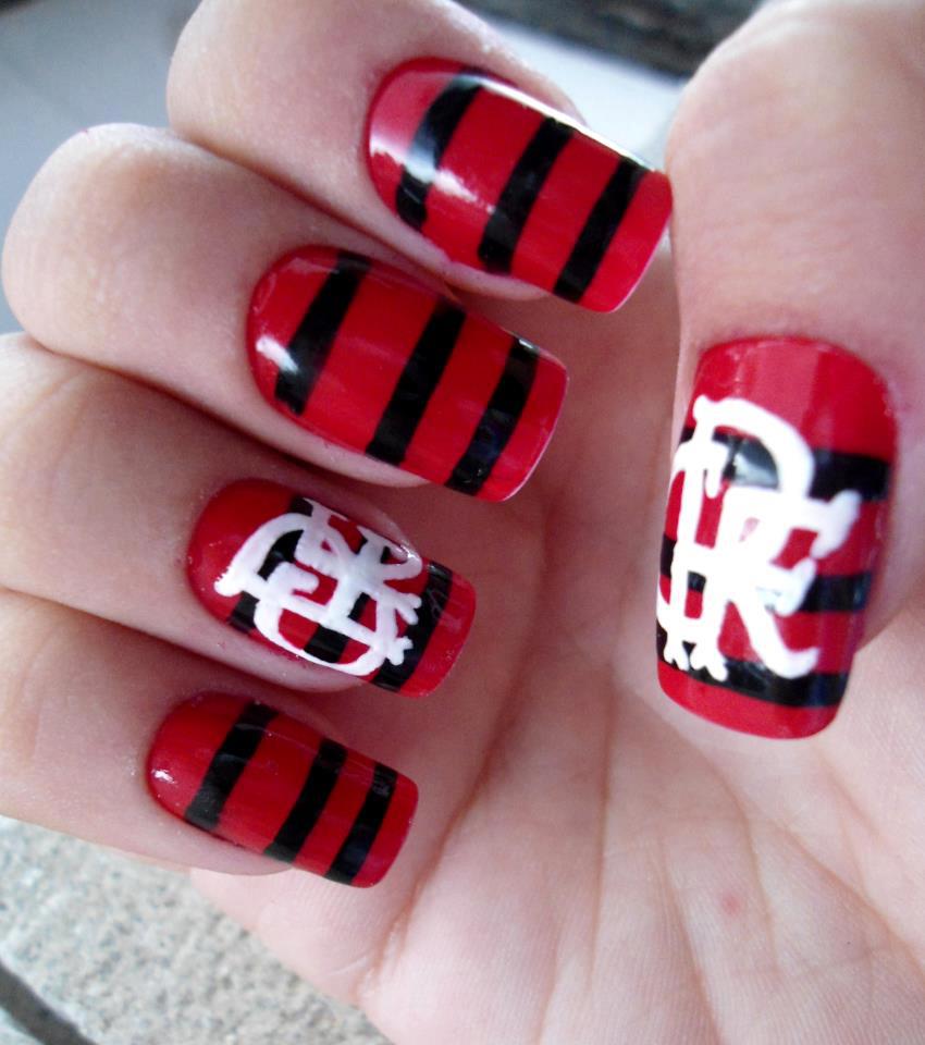 Unha Decorada Flamengo