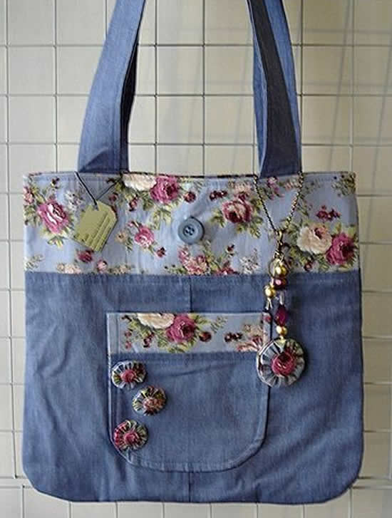 Artesanatos Faceis Bolsa Jeans