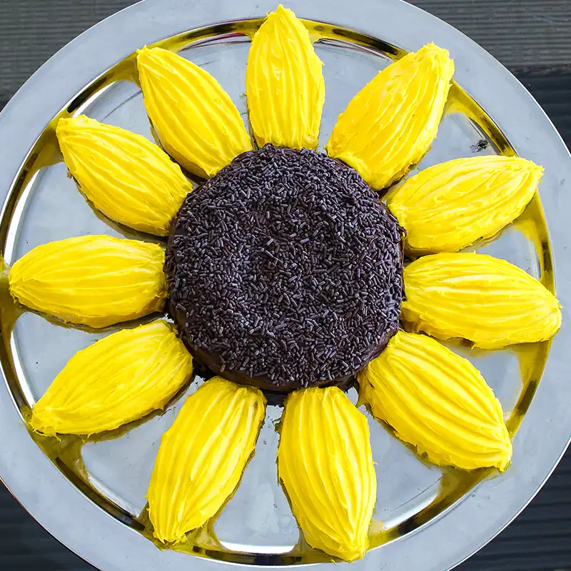 Sunflower Decorated Cake