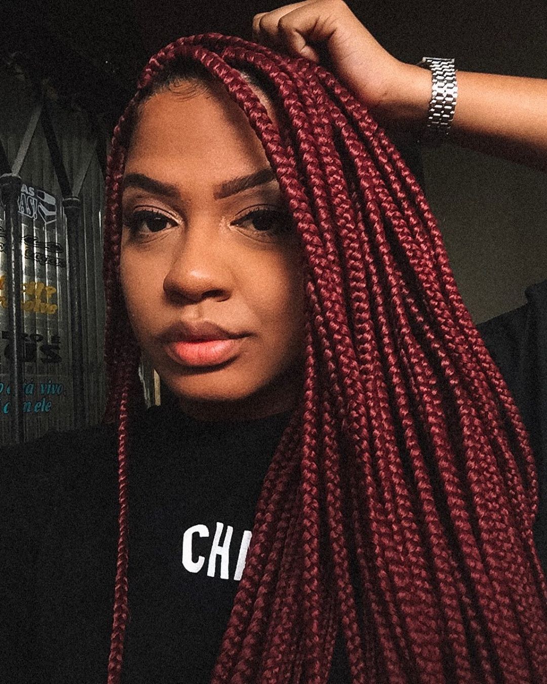 Box Braids Vermelho