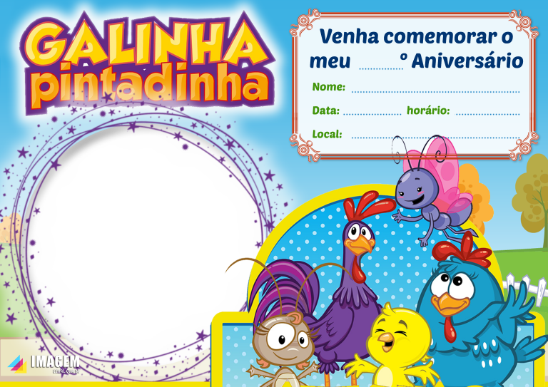 Convite da Galinha Pintadinha