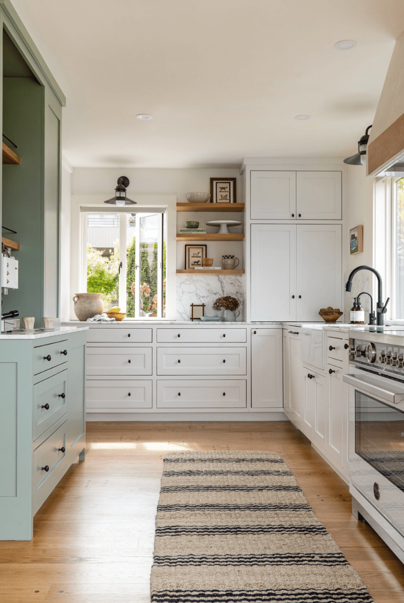 White Kitchen with Wood