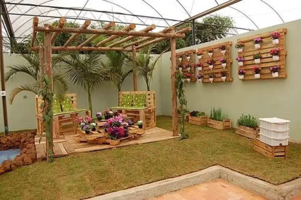 decoracao-de-jardim-com-pallet