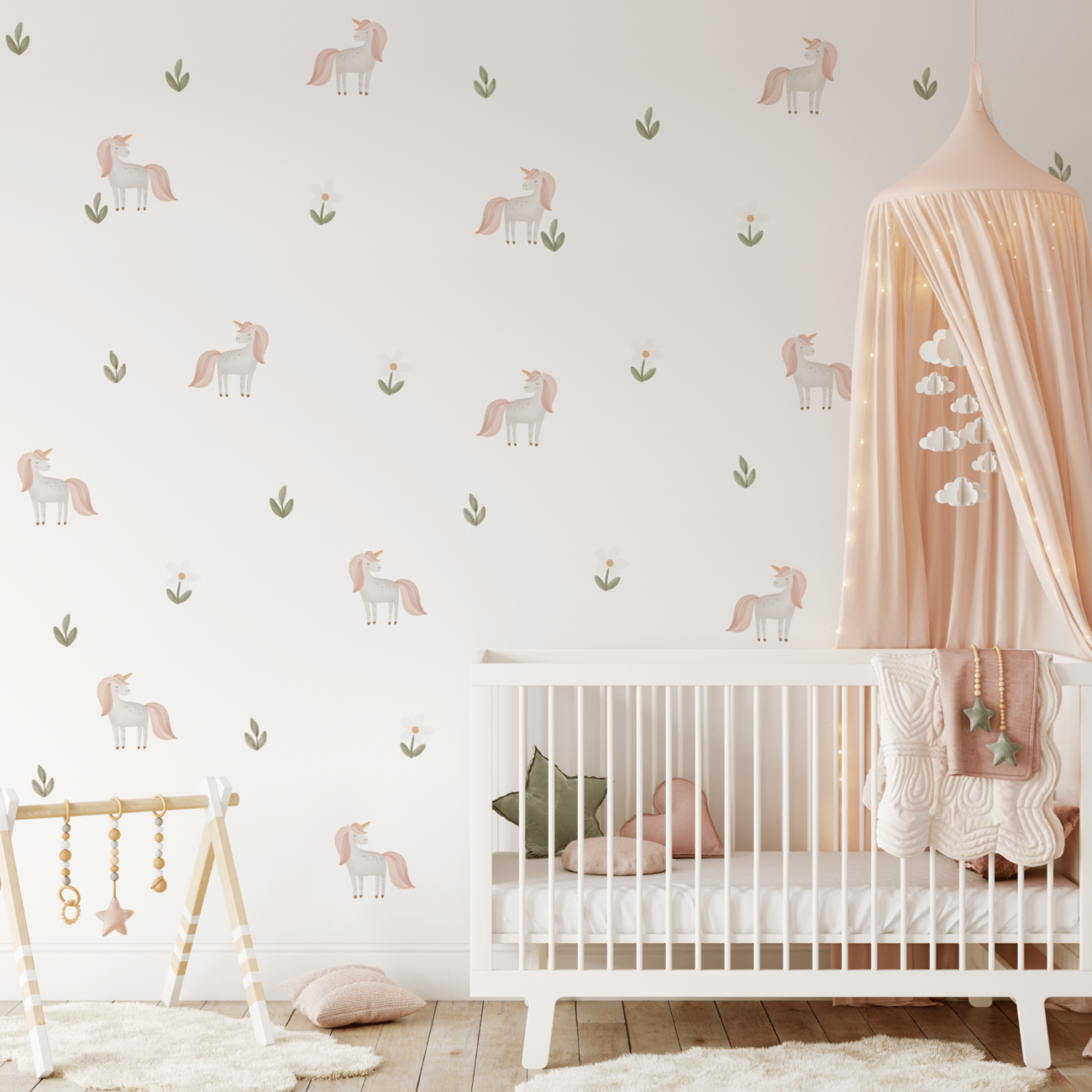 unicorn themed baby room