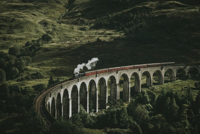 Glenfinnan Viaduct railway in Inverness-shire, Scotland